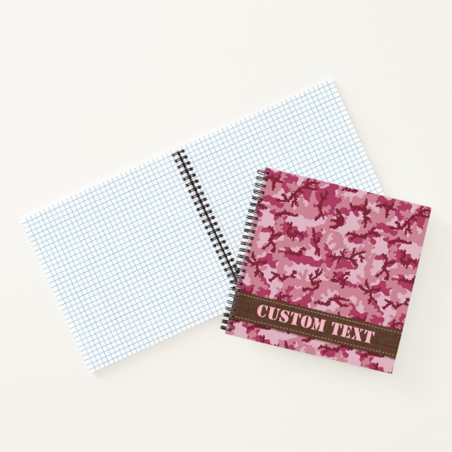 Carnet Camouflage rose (Intérieur)