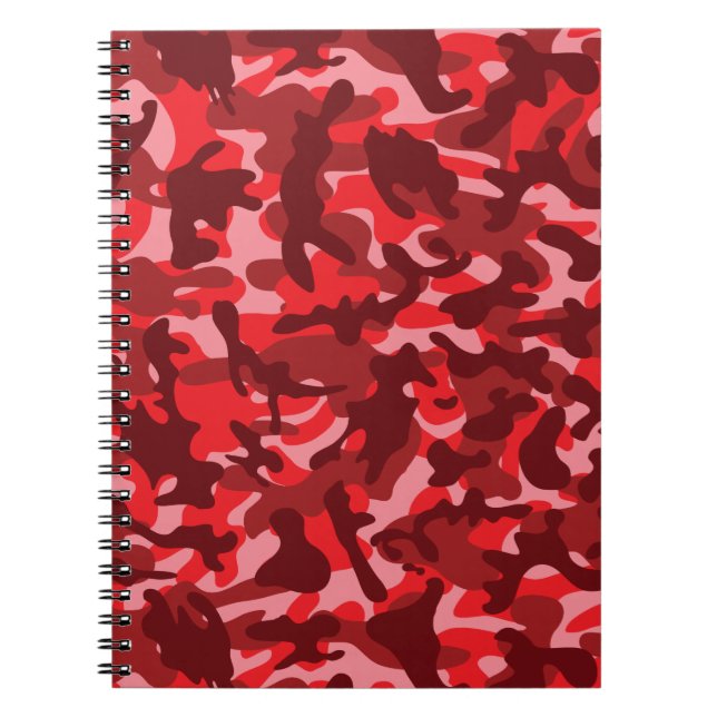 Carnet Camouflage Saumon rouge (Devant)