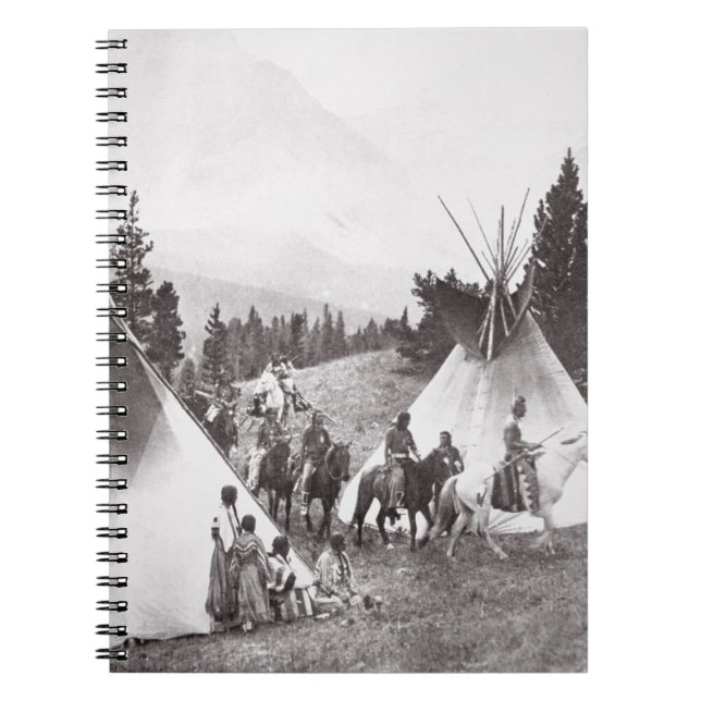 Carnet Camp de Teepee de Natif américain, Montana, c.1900 (Devant)