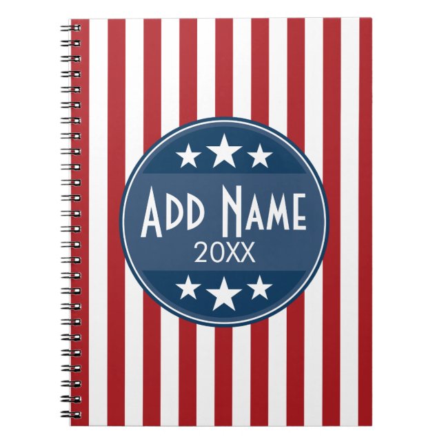 Carnet Campagne politique - Étoiles et rayures patriotiqu (Devant)