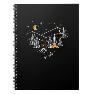 Carnet camping amour randonnée nature ligne sauvage