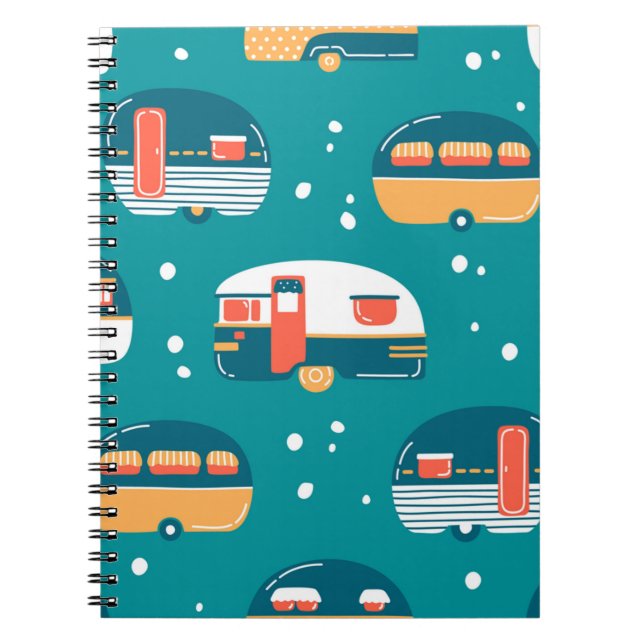 Carnet Camping Road Trip, Happy Camper, Camping amusant,  (Devant)