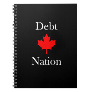 Carnet Canada Feuille d'érable Dette Nation Couleur foncé