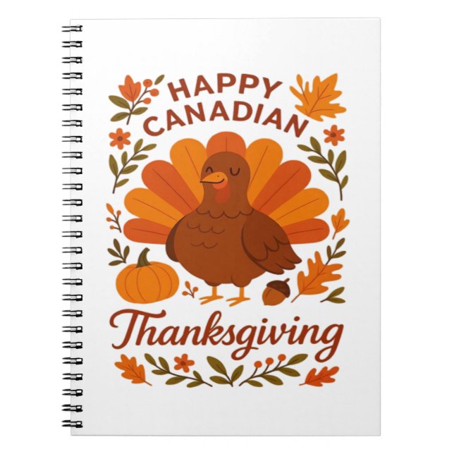 Carnet Canadian Thanksgiving Automne Celebration Classiqu (Devant)