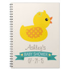 Canard turquoise et jaune, canard; Baby shower