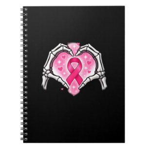 Carnet Cancer du sein Squelette Coeur de la main Signal r