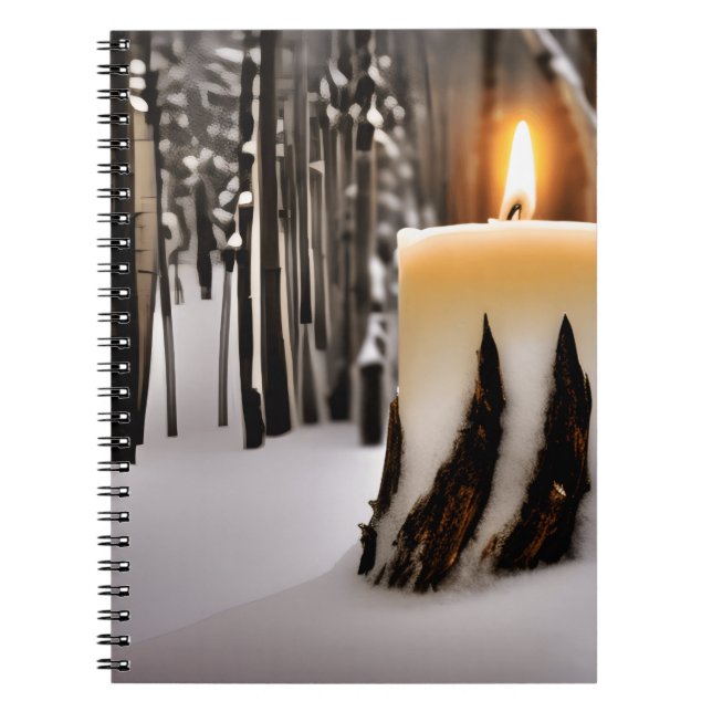 Carnet Candle Tree Snow Forest (Devant)