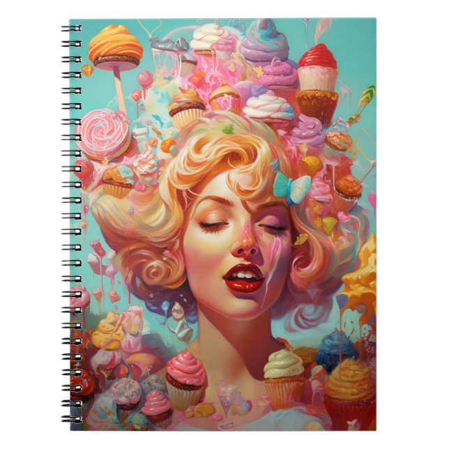 Carnet Candy Ice Cream Girl Surreal Imaginaire Art (Devant)