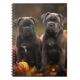 Carnet Cane Corso Chiot Automne Citrouille de plaisir