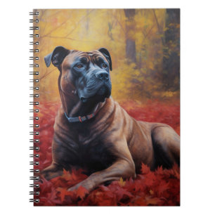Carnet Cane Corso en automne Feuilles automne Inspire