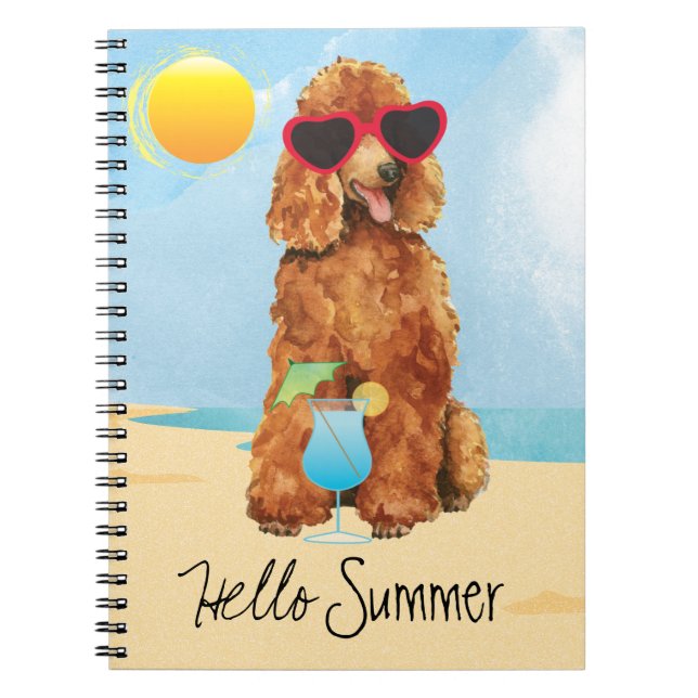 Carnet Caniche d'été (Devant)