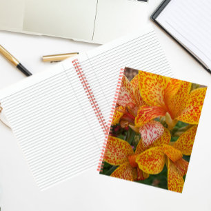 Carnet Canne jaune aux taches rouges Floral