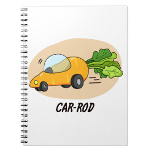 Carnet Canne-voiture Funny Carrot Pun