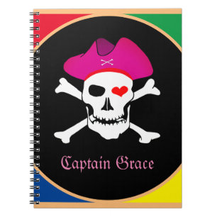 Carnet Capitaine "Grace" & Pirates - L'île au trésor /Fil