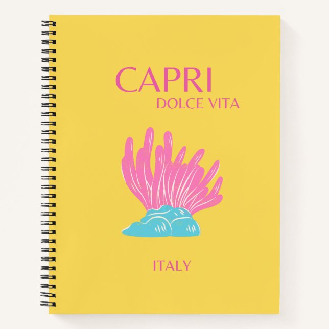Carnet Capri Dolce Vita, Art Voyage, Jaune (Devant)