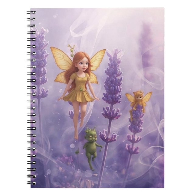 Carnet Caprice Parmi les Fleurs Violettes (Devant)