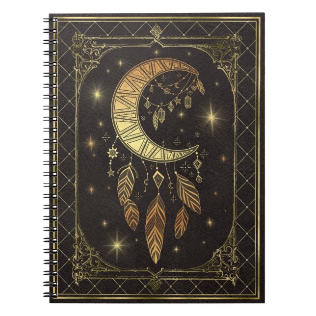Carnet Capteur de rêve de lune (Devant)