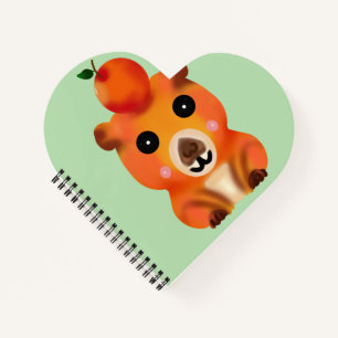 Carnet Capybara Mignon et Flou avec Orange   Ar Kawaii An