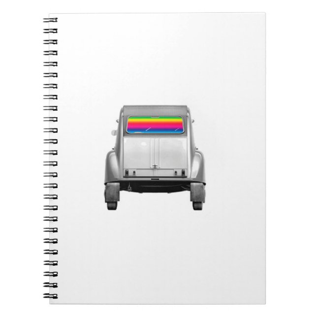 Carnet Car + rainbow (Devant)