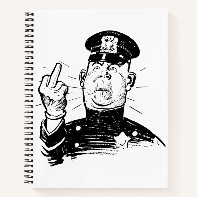 CARNET CARACTÈRE EN COLÈRE DE LA COP VOLET DOIGT (Devant)
