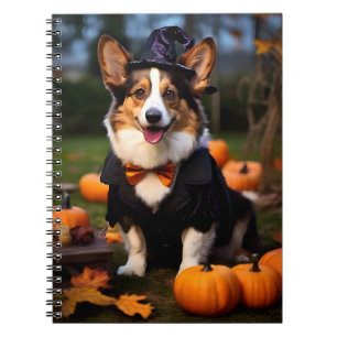 Carnet Cardigan Welsh Corgi Chien à la fête d'Halloween