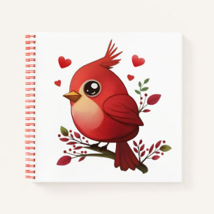 Carnet Cardinal rouge Lovey-Dovey