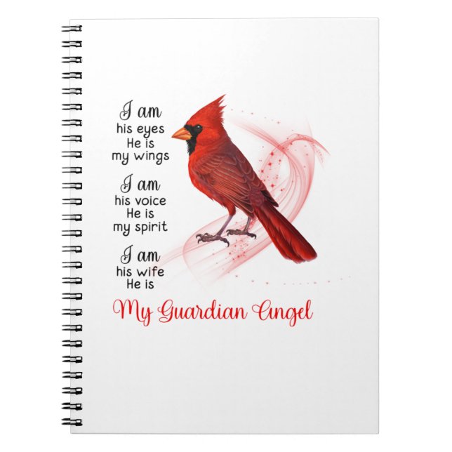 Carnet Cardinal rouge Mon ange gardien (Devant)