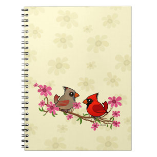 Carnet Cardinaux du Nord sur la Branche de Blossom