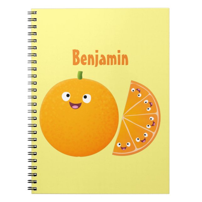 Carnet Caricature d'agrumes d'orange (Devant)