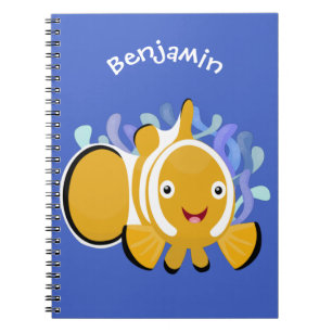 Carnet Caricature d'anénome de poisson clown joli