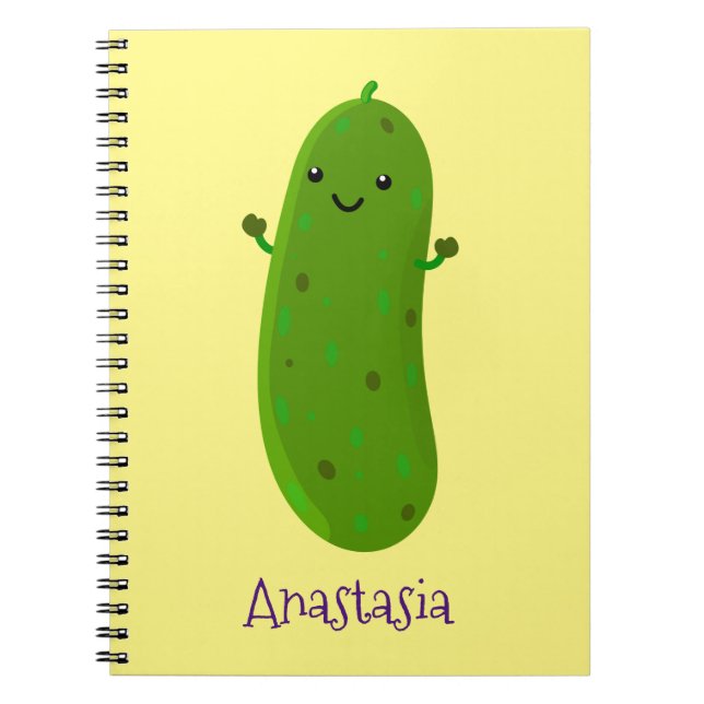 Carnet Caricature de cornichon joyeux (Devant)