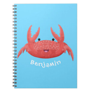 Carnet Caricature de crabe rouge cuite
