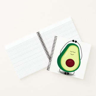 Carnet Caricature de détente Avocado Carton Spiral Notebo