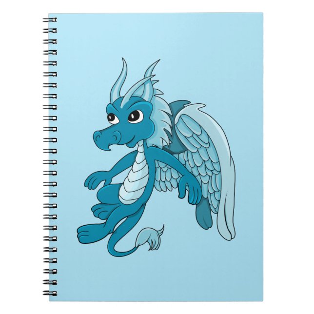 Carnet Caricature de dragon bleu (Devant)