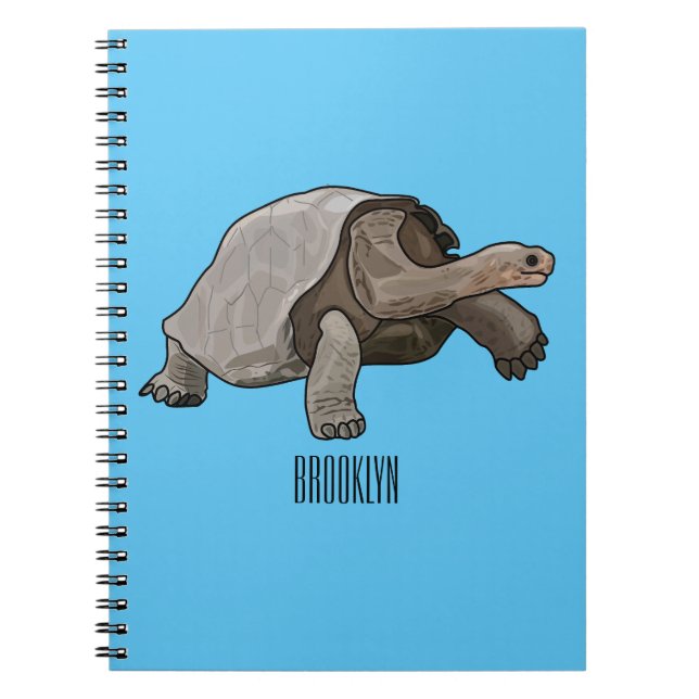 Carnet Caricature de la tortue des Galapagos (Devant)