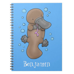 Carnet Caricature de platypus bébé très heureuse