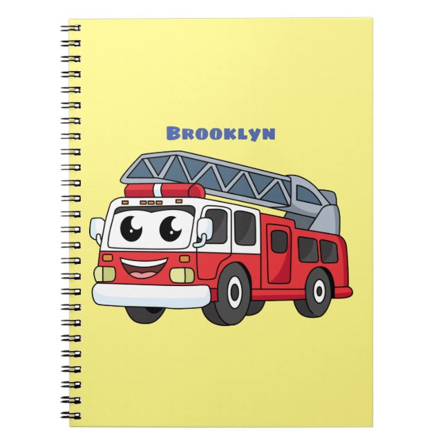Carnet Caricature du moteur de feu joyeux (Devant)