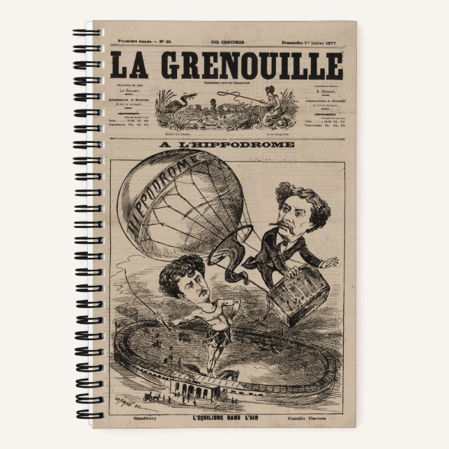 Carnet Caricature Française Du Ballooniste En Ballon À Ai (Recto)