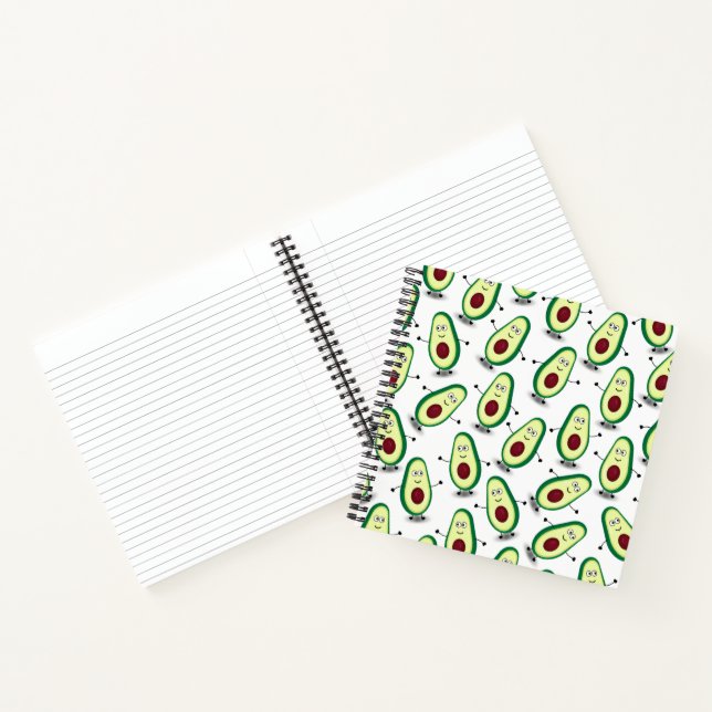 Carnet Caricature Motif Spiral Avocado (Intérieur)