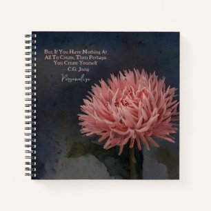 Carnet Carl Jung Citation créative Cute Rose Flower Journ