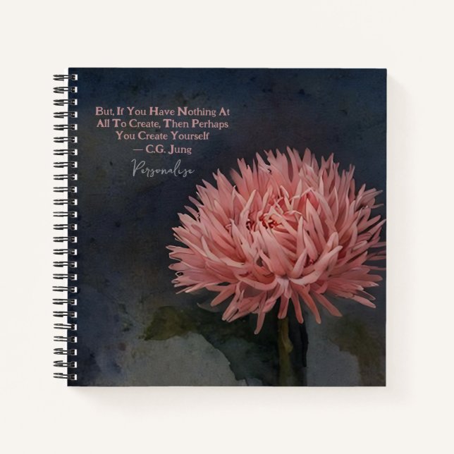 Carnet Carl Jung Citation créative Cute Rose Flower Journ (Devant)