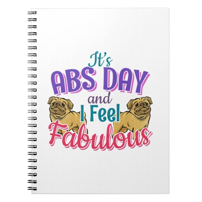 Carnet Carlin Chien - Fabulous Abs Day Gym Citation d'ent (Devant)