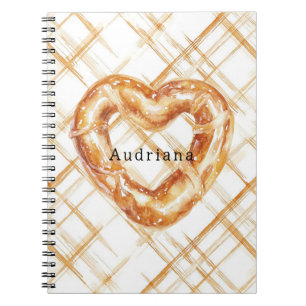 Carnet Carmel Cream Heart Pretzel