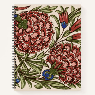 Carnet Carnation Tile Fleur Art antique
