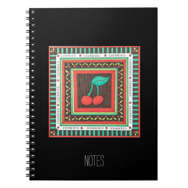 Carnet Carnet-cerises d'art unique (Devant)