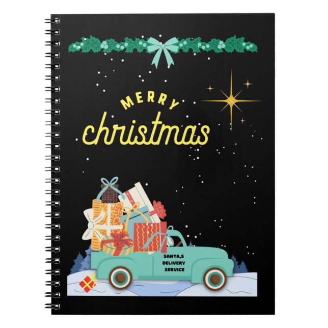 Carnet Carnet/Journal Joyeux Noël Père Noël Livraison (Devant)