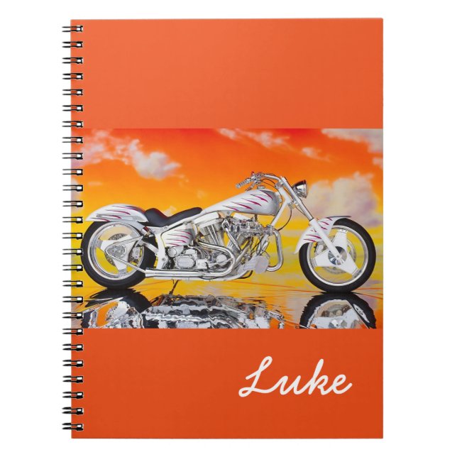 Carnet Carnet-moto et nom personnalisé (Devant)