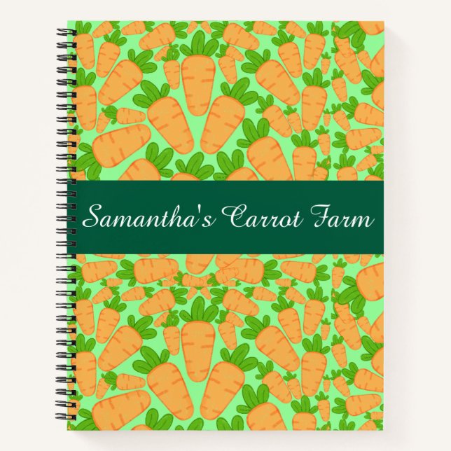 Carnet Carottes Oranges Et Vertes (Devant)