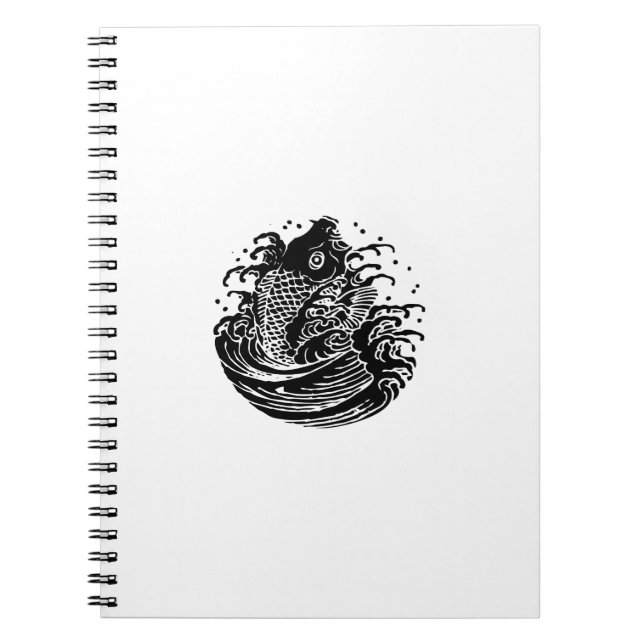 Carnet carpe dans l'eau (Devant)