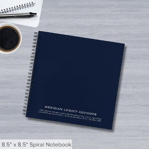 Carnet Carré bleu marine personnalisable